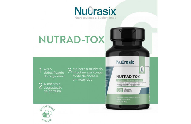 Detox em cápsula Nutrad-tox 60 cápsulas 500mg 