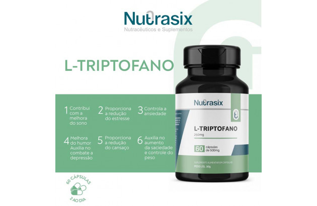 L-Triptofano 60 cápsulas 500mg 