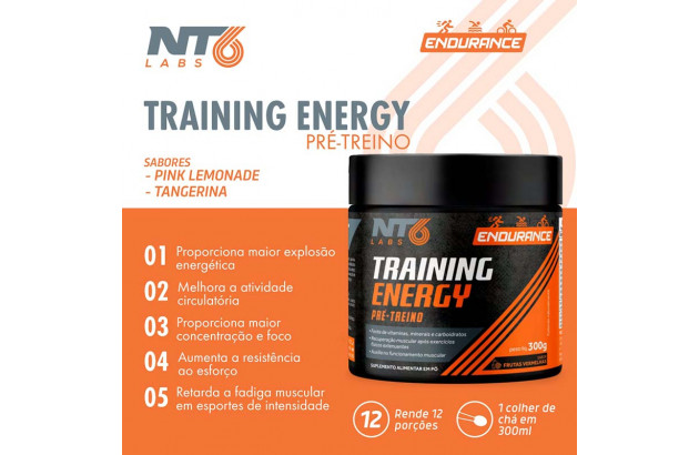 Pré treino Training Energy 300g para Endurance - Tangerina
