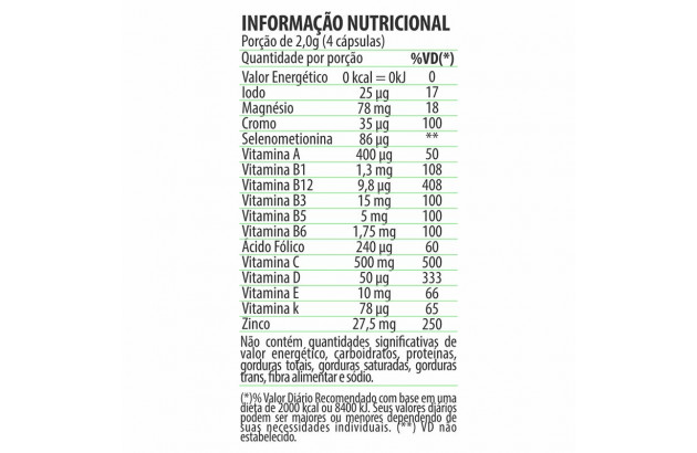 Vitaminas para imunidade Immuno Six 120 cápsulas